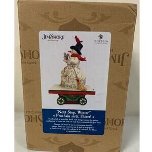 Enesco Jim Shore Snowman on Train Car, 6008133